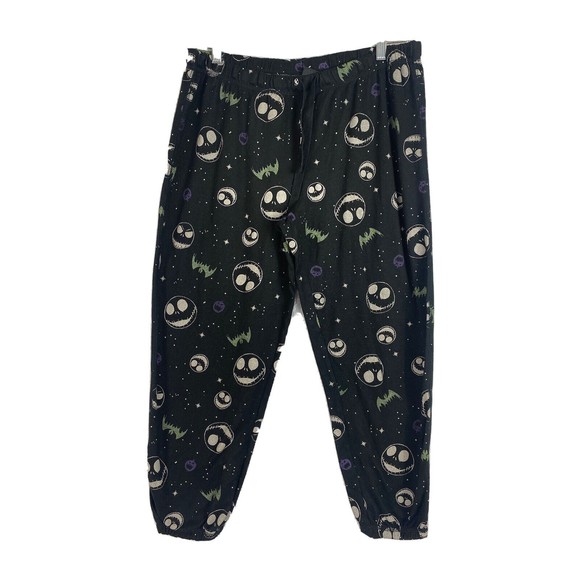 INTIMO Nightmare Before Christmas Pajama Set – Jack Skellington Santa Joggers, Women's Large, Black - View #11